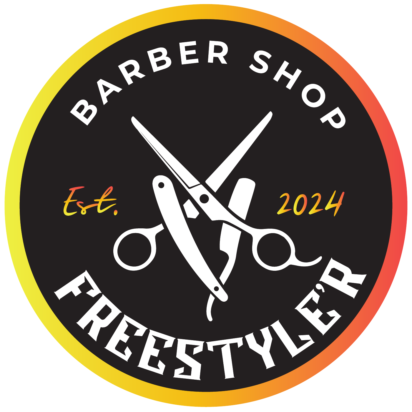 Freestyler Barber Shop — logo salona, Est. 2024